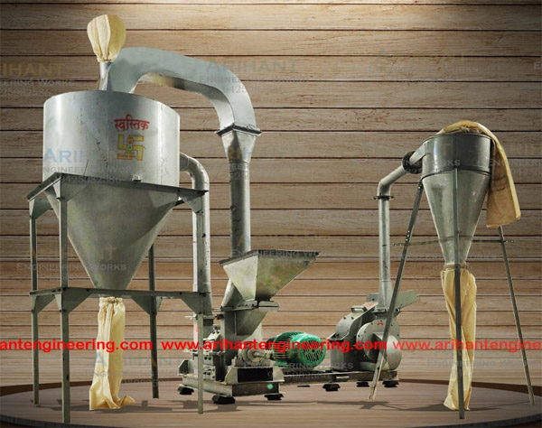 Single motor operating turmeric and coriander grinder Two Stage SS 304 Chilli Grinder Coriander Grinder Machines