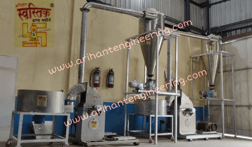 Two Stage SS 304 Chilli Grinder Coriander Grinder Machines